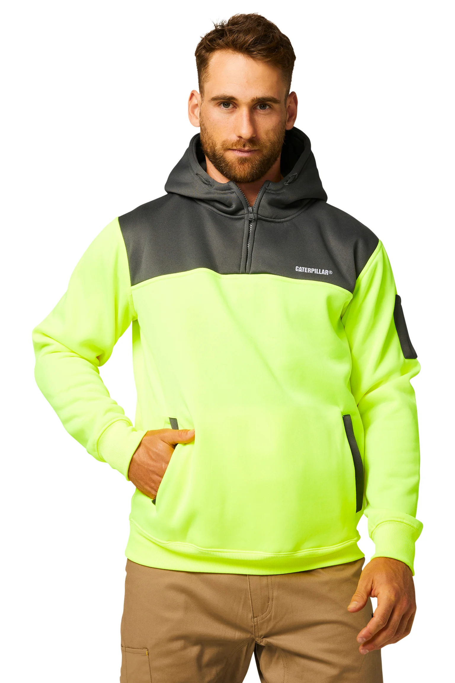 Cat 1910070 Hivis L/S Hoodie Work Wear - Image 4