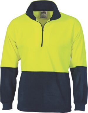DNC 3825 , Hivis Two Tone 1/2 Zip Polar Fleece