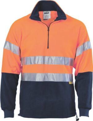 DNC3829 , Hivis Two Tone 1/2 Zip Polar Fleece