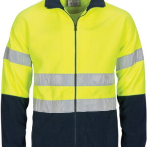 DNC3830, Hivis Two Tone Full Zip Polar Fleece R/Tape