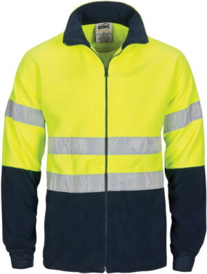 DNC3830, Hivis Two Tone Full Zip Polar Fleece R/Tape