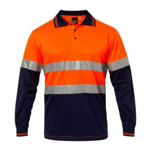 WSP409 HIVIS REFLECTIVE TAPE POLO SHIRT