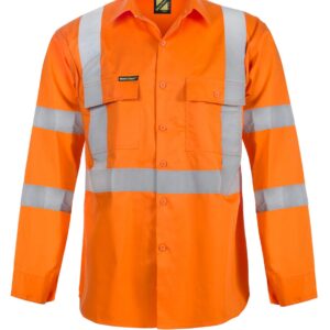 WS3222, HIVIS X RAIL COTTON SHIRT