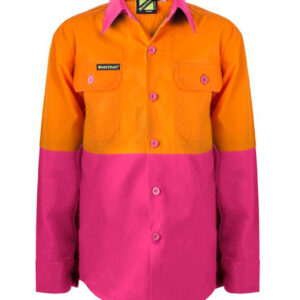 WSK127B KID LONG SLEEVE  LIGHTWEIGHT TAPE SHIRT
