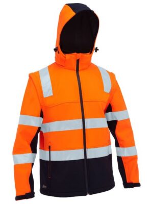 Bisley, TWO TONE HI VIS 3 IN 1 SOFT SHELL JACKET - Image 5