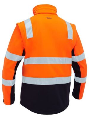 Bisley, TWO TONE HI VIS 3 IN 1 SOFT SHELL JACKET - Image 6
