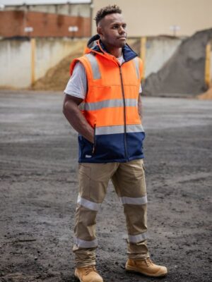 Bisley, TWO TONE HI VIS 3 IN 1 SOFT SHELL JACKET - Image 7
