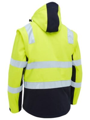 Bisley, TWO TONE HI VIS 3 IN 1 SOFT SHELL JACKET - Image 3
