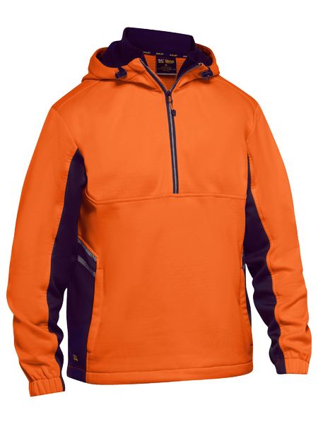 Bisley, HIVIS LIQUID REPELLENT FLEECE HOODIE - Image 2