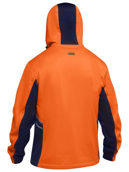 Bisley, HIVIS LIQUID REPELLENT FLEECE HOODIE - Image 3