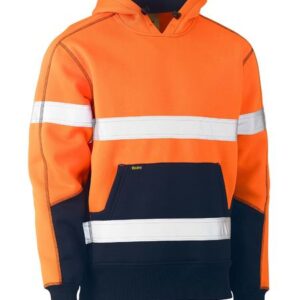 Bisley TAPED TWO TONE FLEECE HOODIE L/S PULLOVER