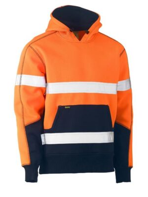 Bisley TAPED TWO TONE FLEECE HOODIE L/S PULLOVER