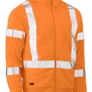 Bisley BK6819XT X-TAP HIVIS ZIP FRONT HOODIE TAPE