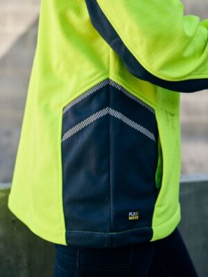 Bisley BKL6571-1 HIVIS LIQUID REPELLEN FlEECE HOODIE - Image 4