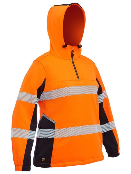 Bisley BKL6571T-1 HiVIS TAPED LIQUID REPELLENT FLEECE HOOD - Image 3