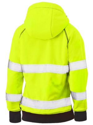 Bisley, WOMEN'S TAPED HI VIS FLEECE ZIP FRONT HOODIE - Image 2