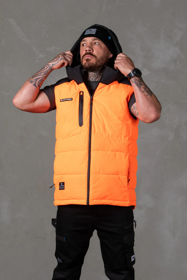 ANTHEM, V1003 HIVIS WORK PUFFER VEST - Image 4