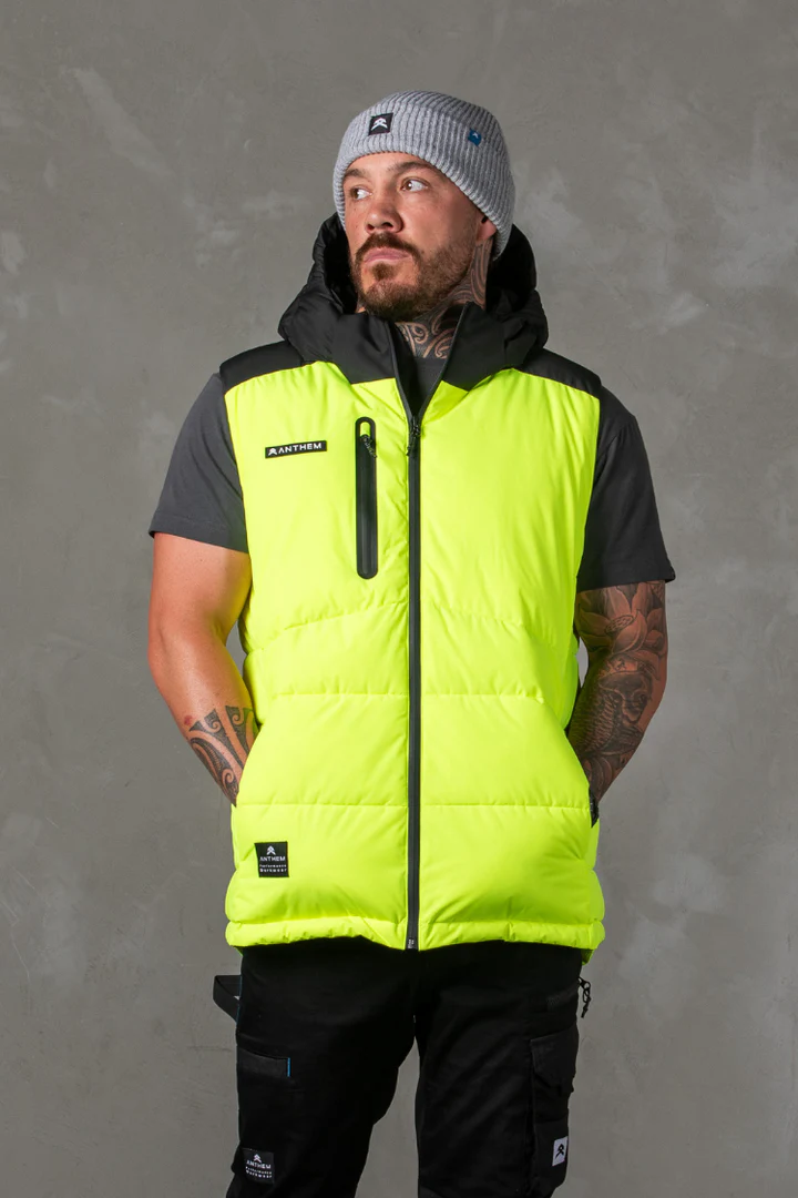 ANTHEM, V1003 HIVIS WORK PUFFER VEST
