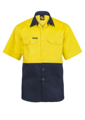 WS116  HIVIS SS COTTON  WORK  SHIRT - Image 2