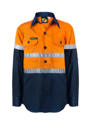 WSK125A, KIDS HIVIS CSR TAPE SHIRT-LS