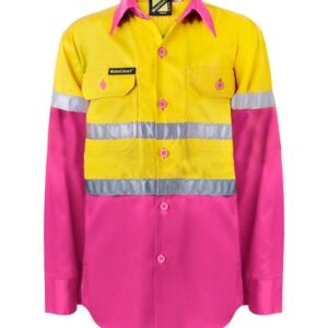 WSK125B, KIDS HIVIS CSR TAPE SHIRT-LS