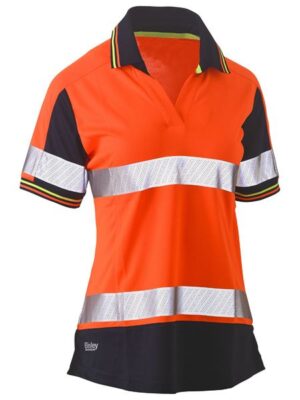 Bisley BKL1225T WOMEN TWO TONE TAPE HIVIS POLO - Image 3