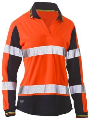 Bisley BKL6225T Women polo L/S  tape - Image 2